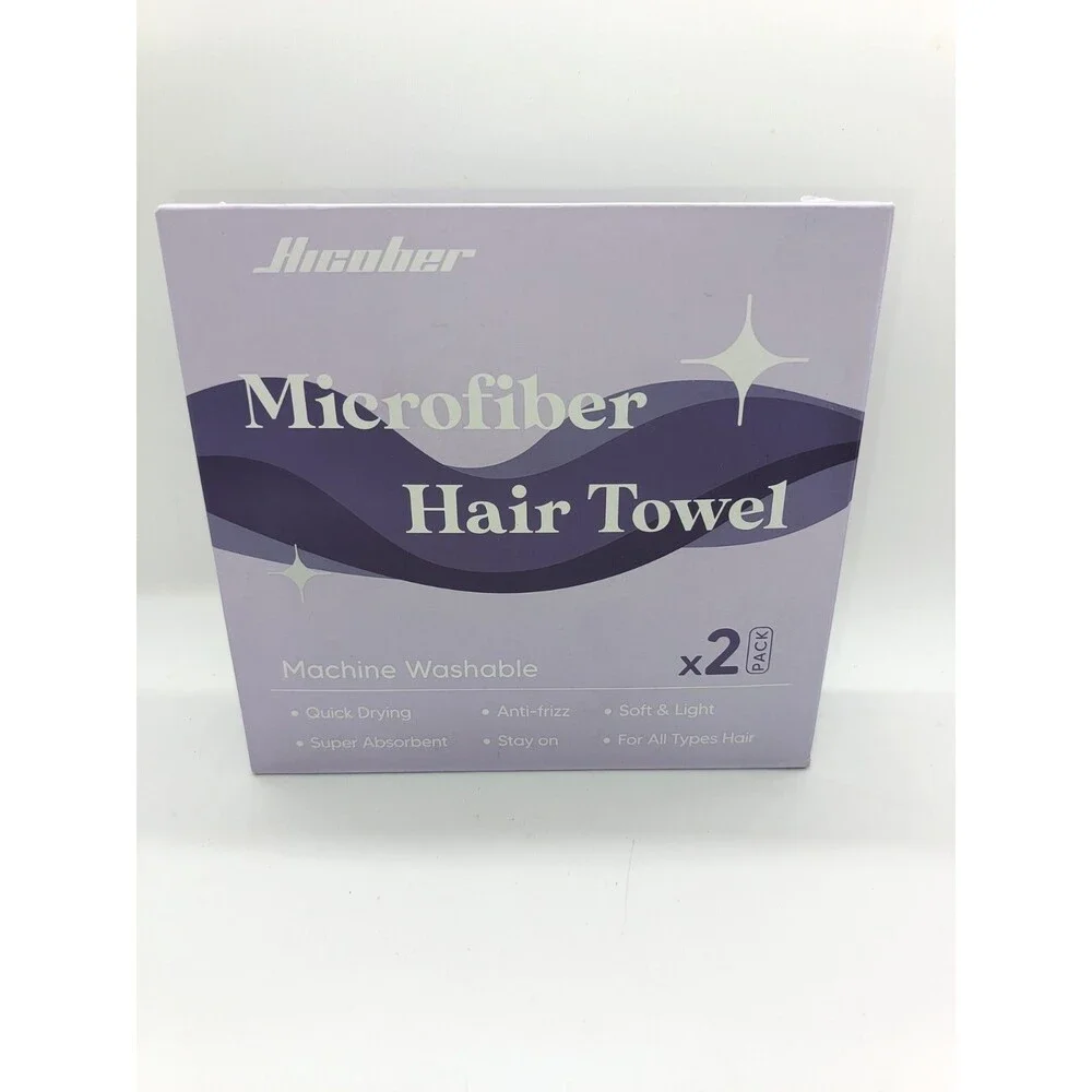 2 pack Microfiber Hair Towel Super Absorbent Towel Wrap for Women Fast Drying